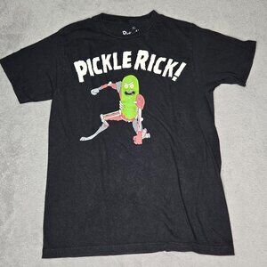 Pickle Rick! Rick & Morty Adult Swim Cartoon Network T-shirt Adult Small Black